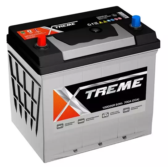 Аккумулятор автомобильный XTREME Arctic 80 Ач ПП D26R