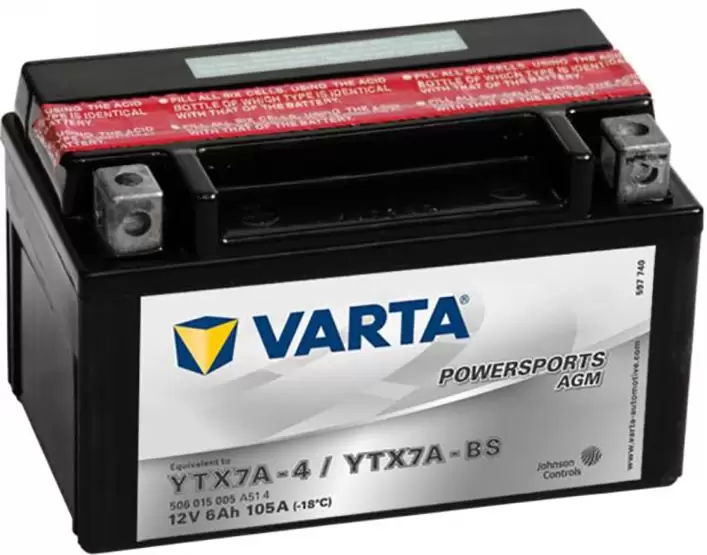 Аккумулятор мото Powersports AGM 506 015 005 YTX7A-BS 6 Ач