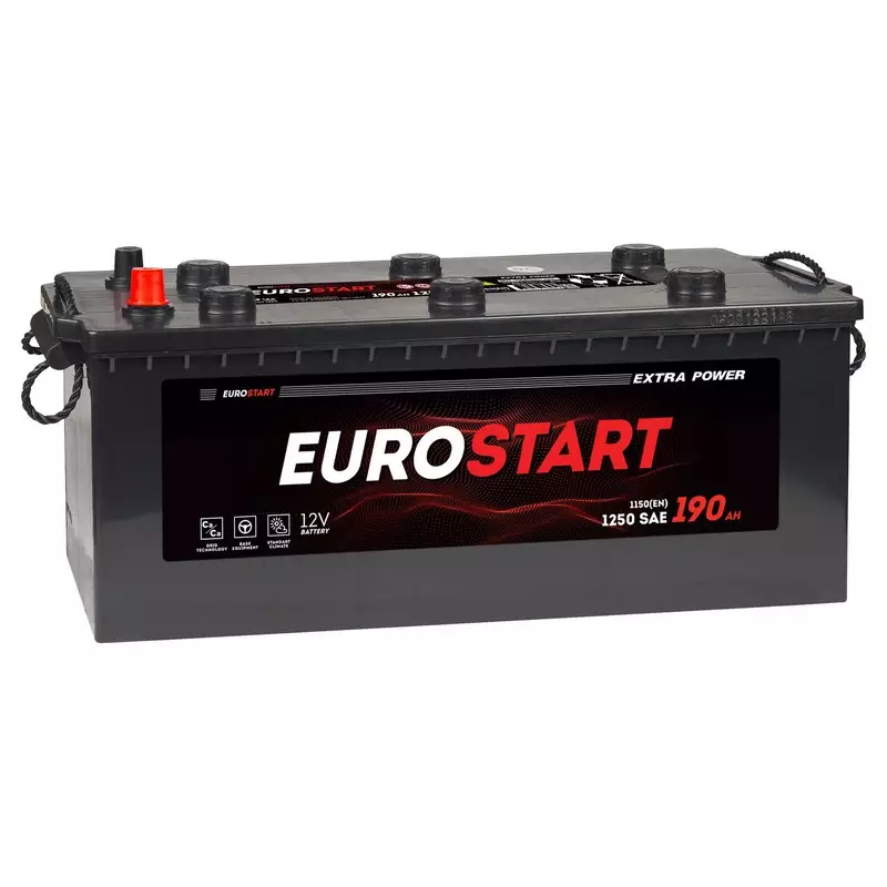Аккумулятор автомобильный EUROSTART Extra Power 190.0 Ah R+ 1150 A (без борта) ПП (513x223x223) D5