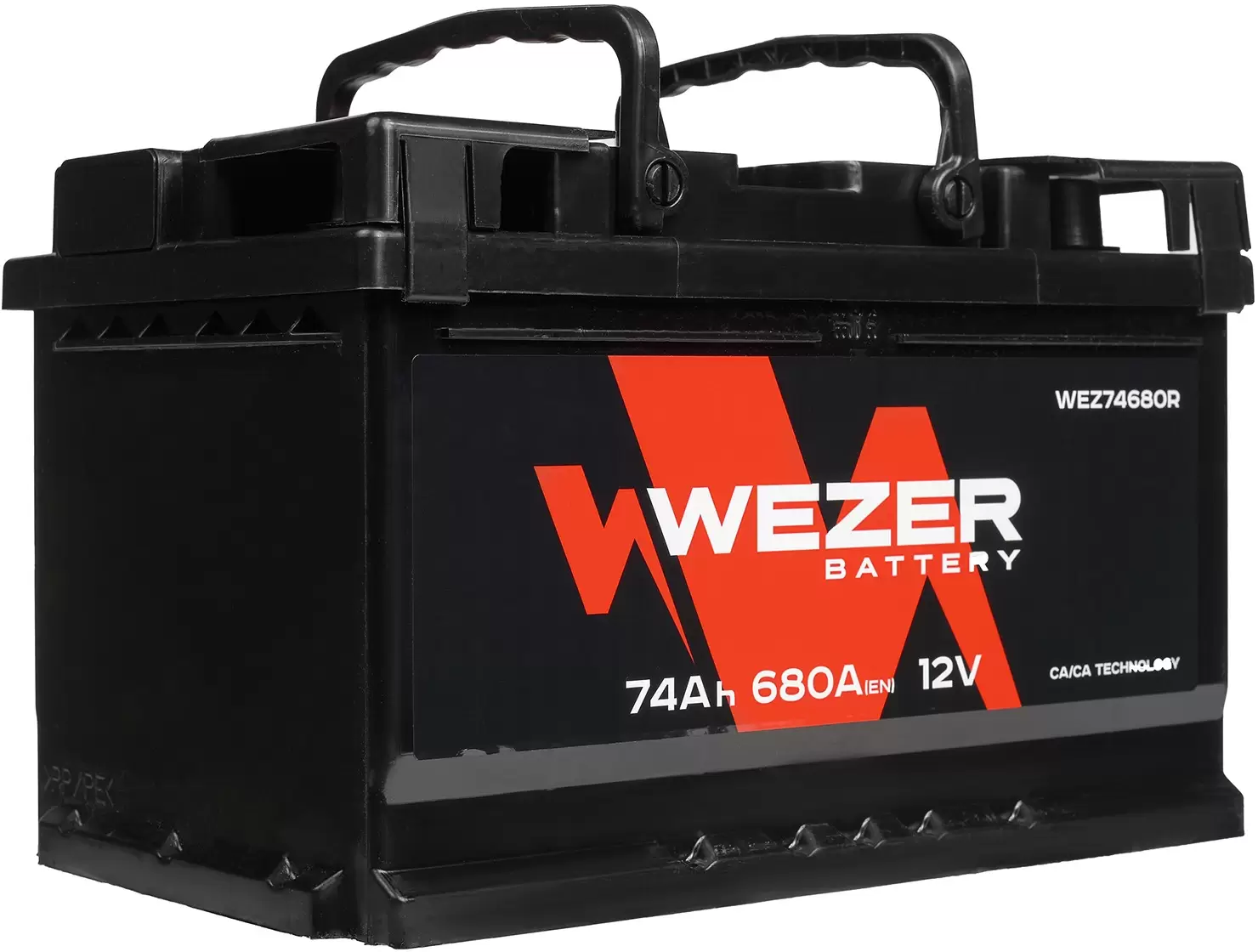 Аккумулятор автомобильный WEZER 74 Ah 680 A ОП (278x175x175) LB3