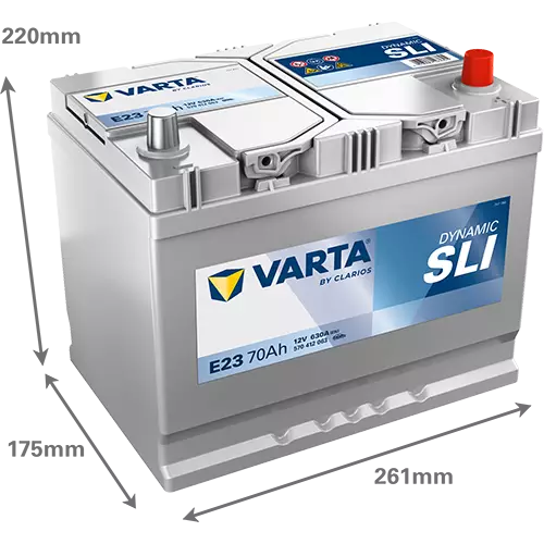 Аккумулятор автомобильный Varta Dynamic SLI E23 6СТ-70 Ач обр. (80D26L)