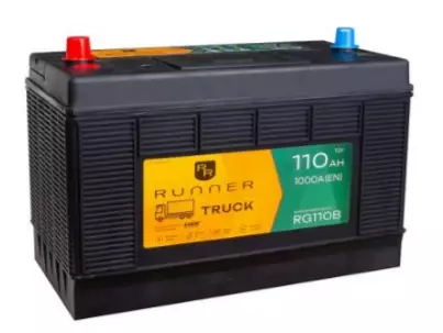 Аккумулятор автомобильный RUNNER TRUCK RG110B 110uni 1000A (330x173x240) D33