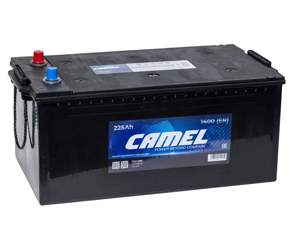 Аккумулятор автомобильный Camel 225Ah 1400А ОП (528х277x242) D6
