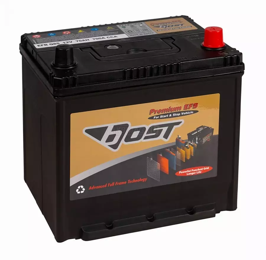 Аккумулятор автомобильный BOST EFB Q85 70R 700A ОП (230x172x220)