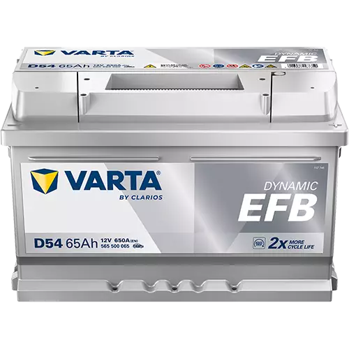 Аккумулятор автомобильный VARTA Dynamic EFB D54 65А/ч 650А ОП 565 500 065 (278х175х175) LB3