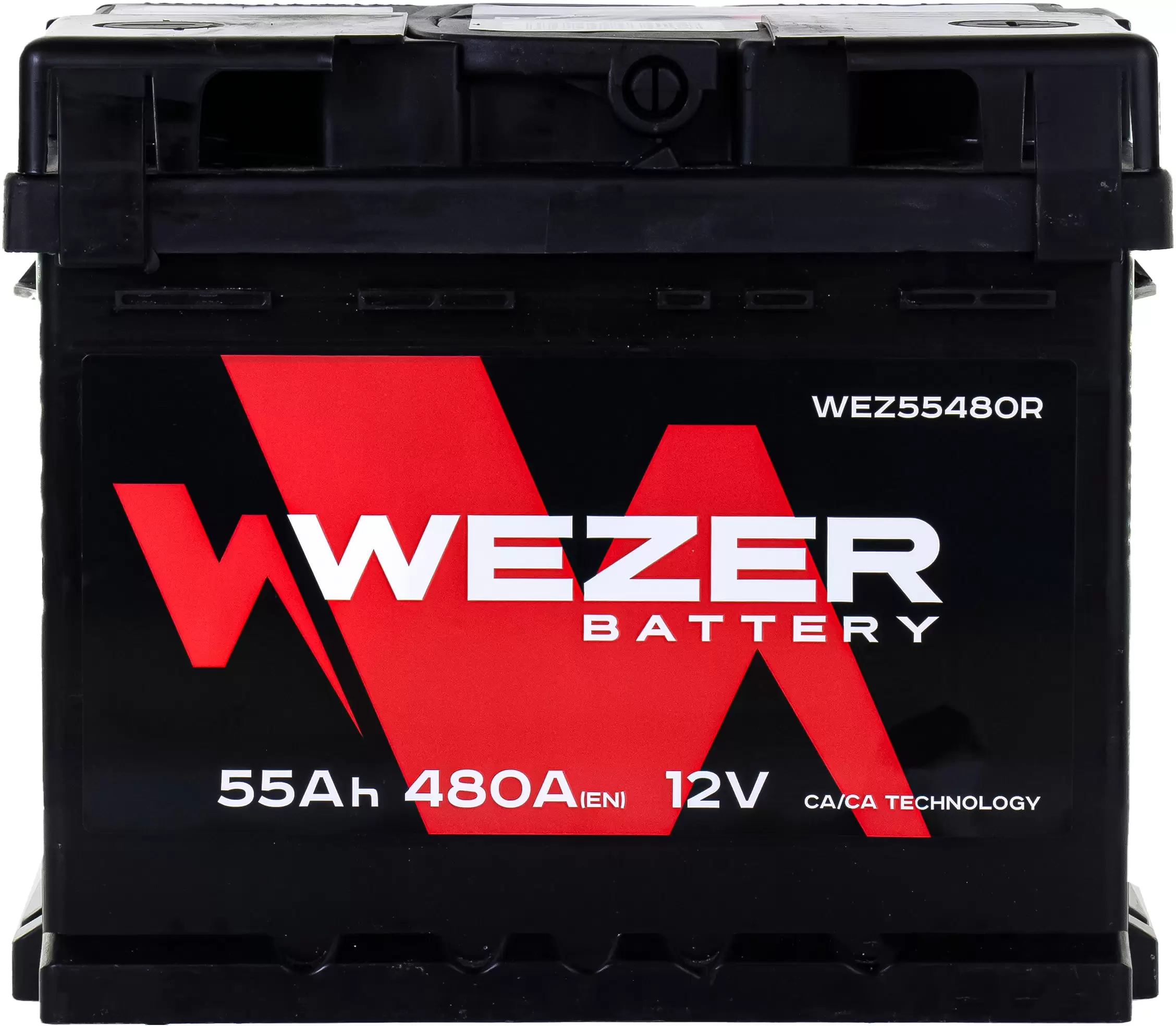 Аккумулятор автомобильный WEZER 55 Ah 480 A ОП (207x175x175) LB1