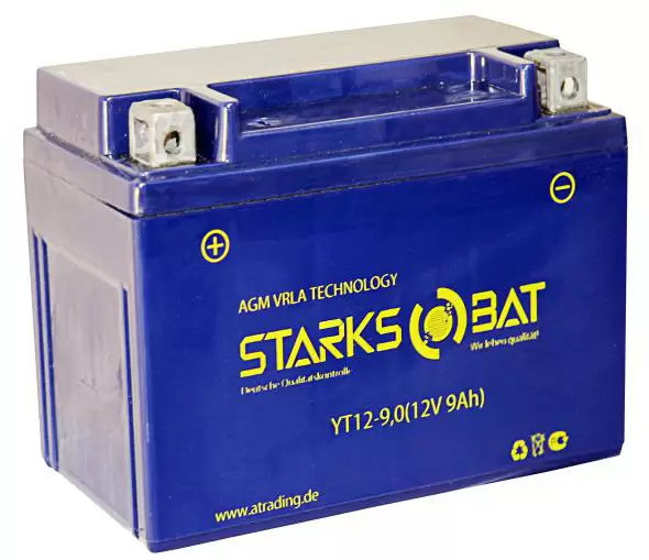Аккумулятор мотоциклетный STARKSBAT YT12-9 (AGM) 9 Ач