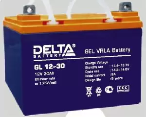 Аккумулятор гелевый Delta GL12-30