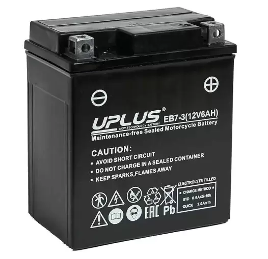 Аккумулятор мото UPLUS High Performance EB7-3 6 Ah 85 A (YTX7L-BS) (113х70х130)