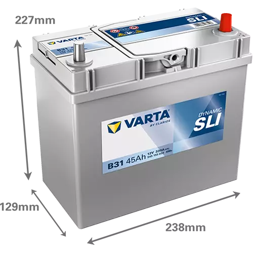 Аккумулятор автомобильный Varta Dynamic SLI B31 6СТ-45 обр. (55B24L)