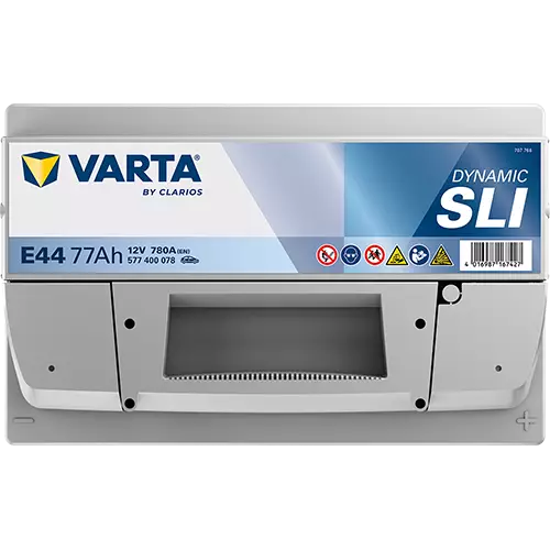 Аккумулятор автомобильный Varta Dynamic SLI E44 6СТ-77 Ач обр.
