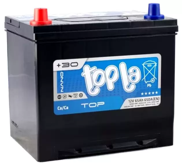 Аккумулятор Topla Top JIS 118765 6СТ-65 прям.