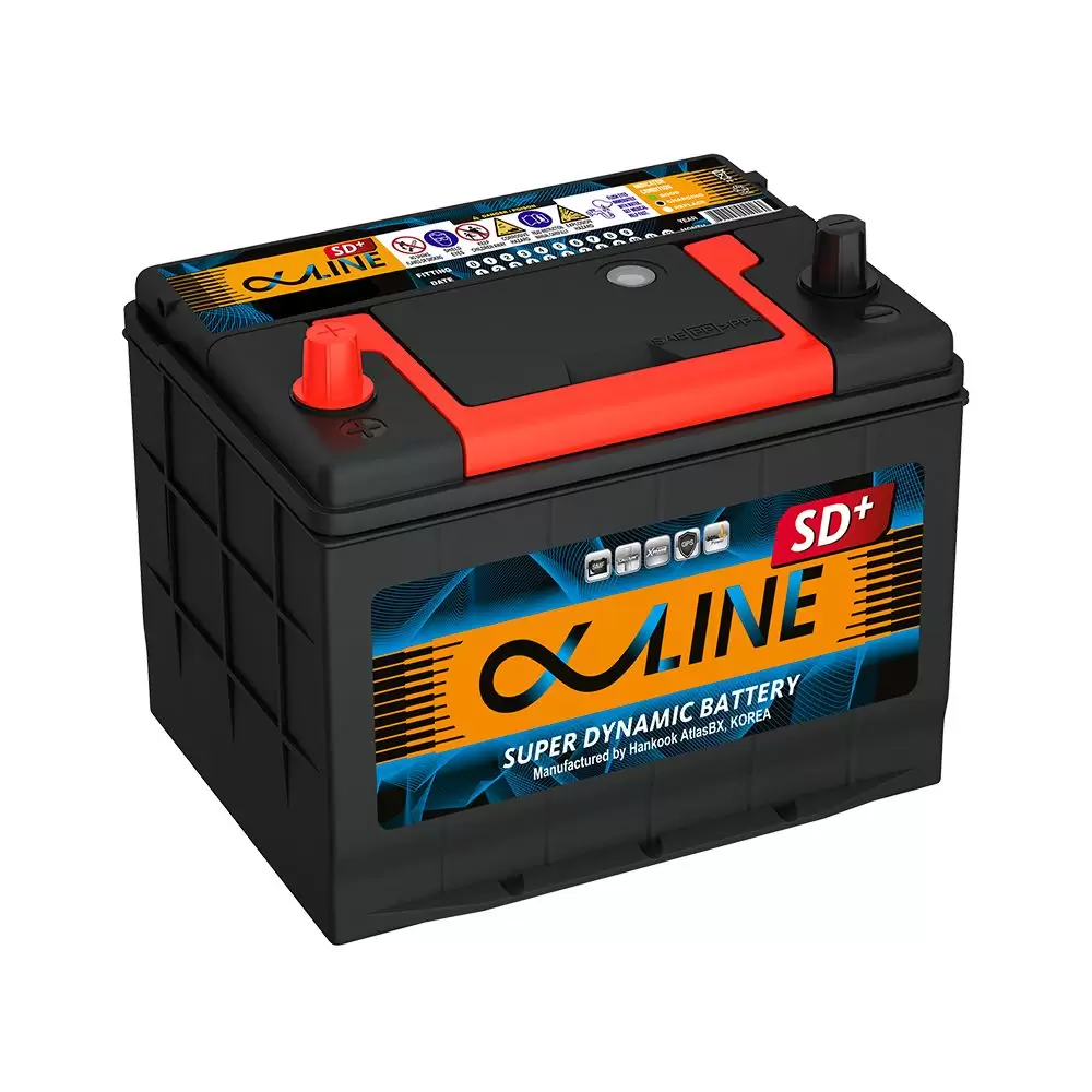 Автомобильный аккумулятор ALPHALINE SD+ 85D23R прям.  70 Ач