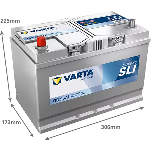 Аккумулятор автомобильный Varta Dynamic SLI G8 6СТ-95 Ач прям. (115D31R)