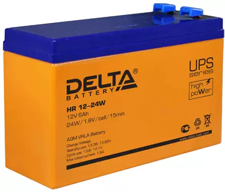 Аккумулятор Delta HR12-24W 6 Ач