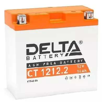 Аккумулятор Delta MOTO CT 1212.2 / YT14B-BS 12V / 14Ah / 155A (151x71x146)