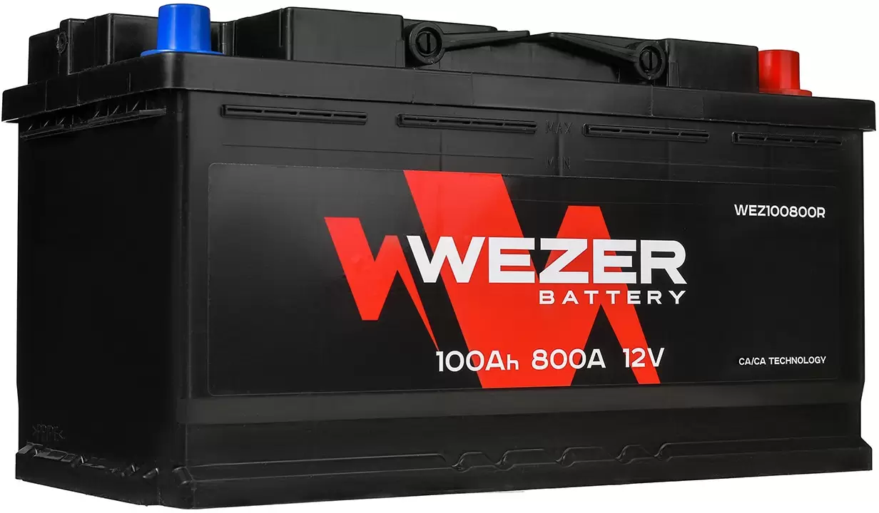 Аккумулятор автомобильный WEZER 100 Ah 800 A ОП (353x175x190) L5
