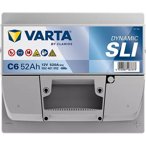 Аккумулятор автомобильный Varta Dynamic SLI C6 6СТ-52 Ач обр.LB1