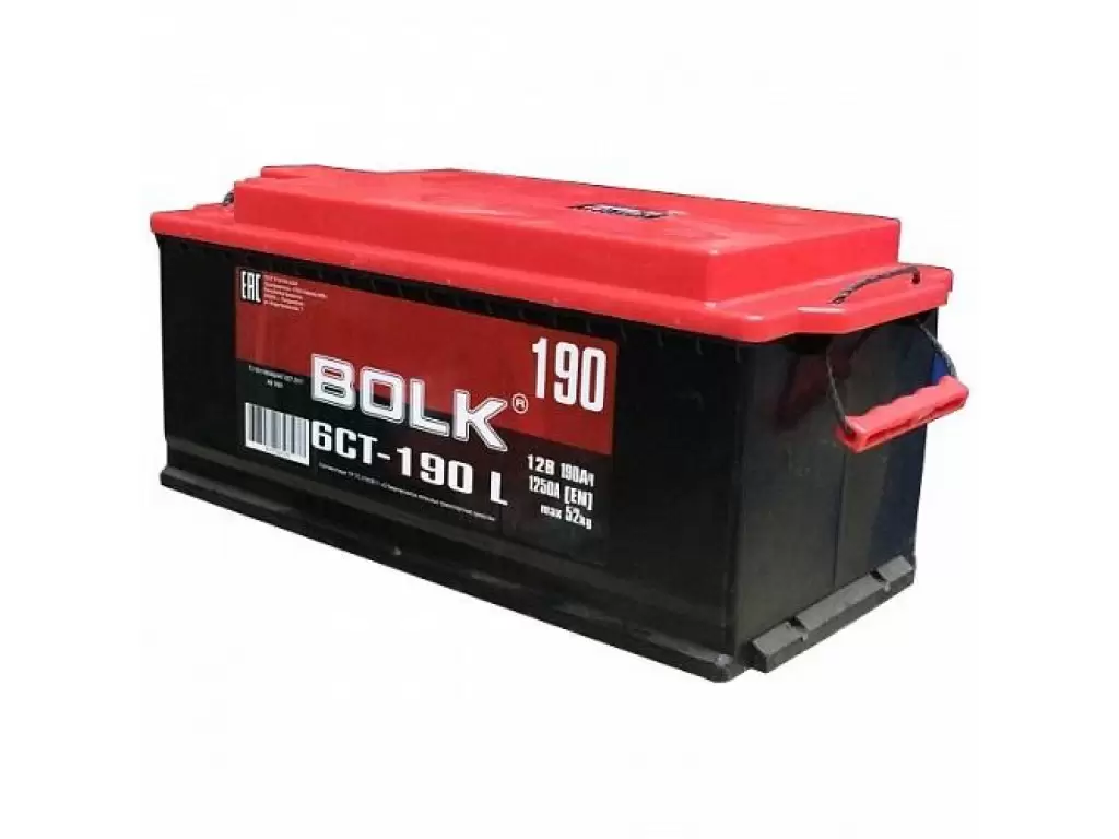 Аккумулятор грузовой Bolk Россия 6СТ-190 Ач R+