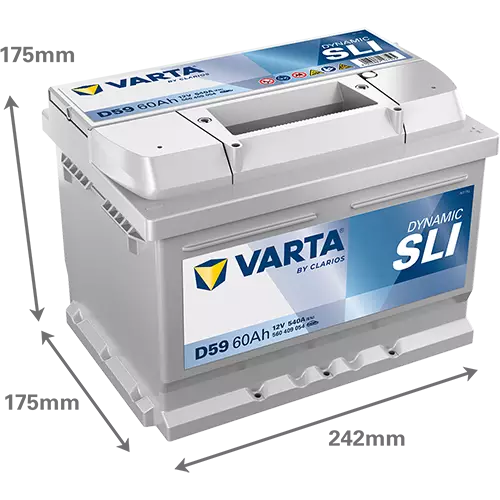 Аккумулятор автомобильный Varta Dynamic SLI D59 6СТ-60 Ач обр.LB2