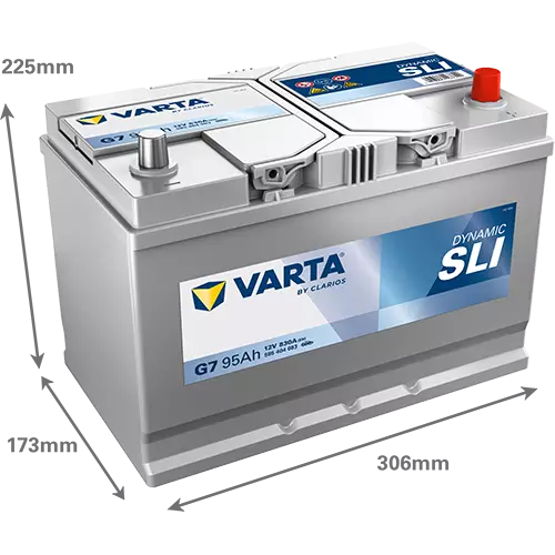 Аккумулятор автомобильный Varta Dynamic SLI G7 6СТ-95 Ач обр. (115D31L)