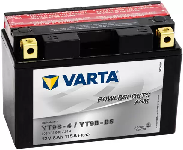 Аккумулятор мото Varta AGM 509902008 (YT9B-BS) 8 Ач