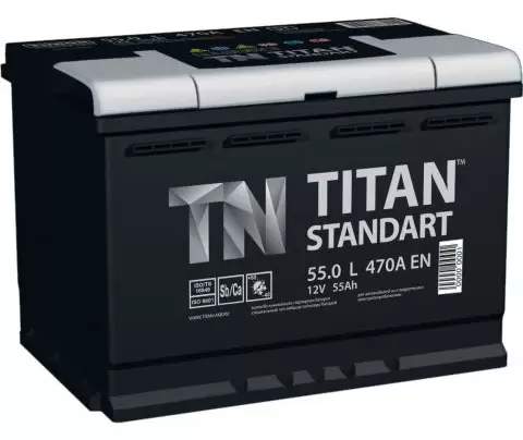 Аккумулятор автомобильный Titan Standart 6СТ-55 Ач прям.