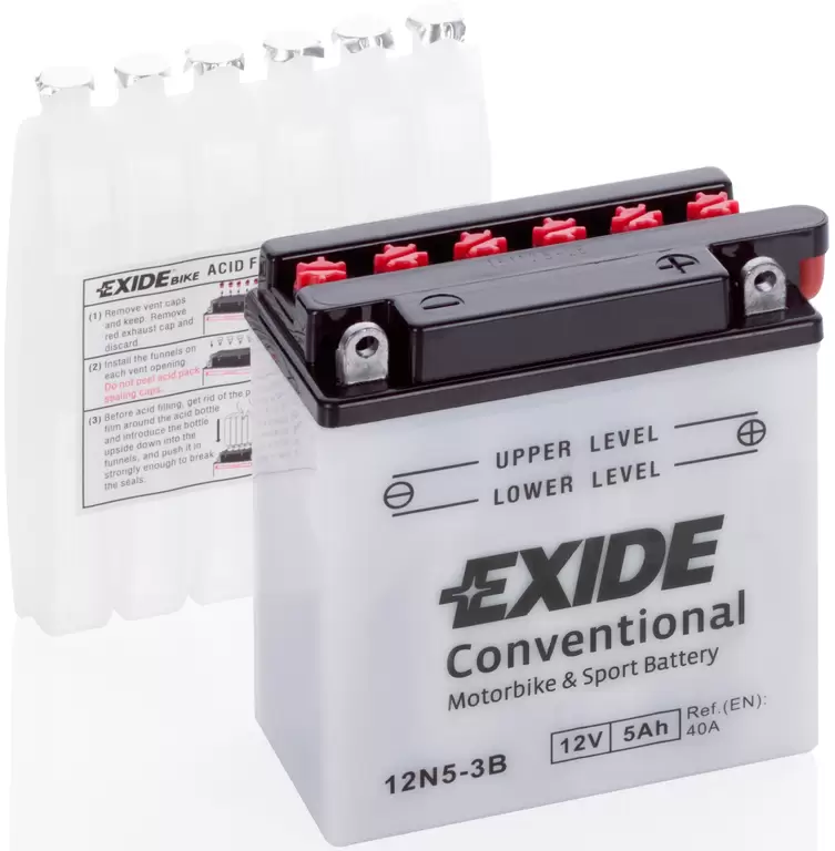 EXIDE Conventional 12N5-3B 5 Ah 40 A (120x60x130)