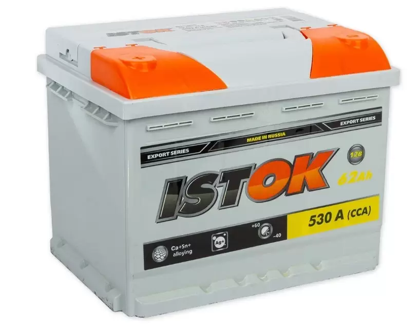 Аккумулятор автомобильный ИСТОК 62Ah 530A ПП (242х175х190) L2