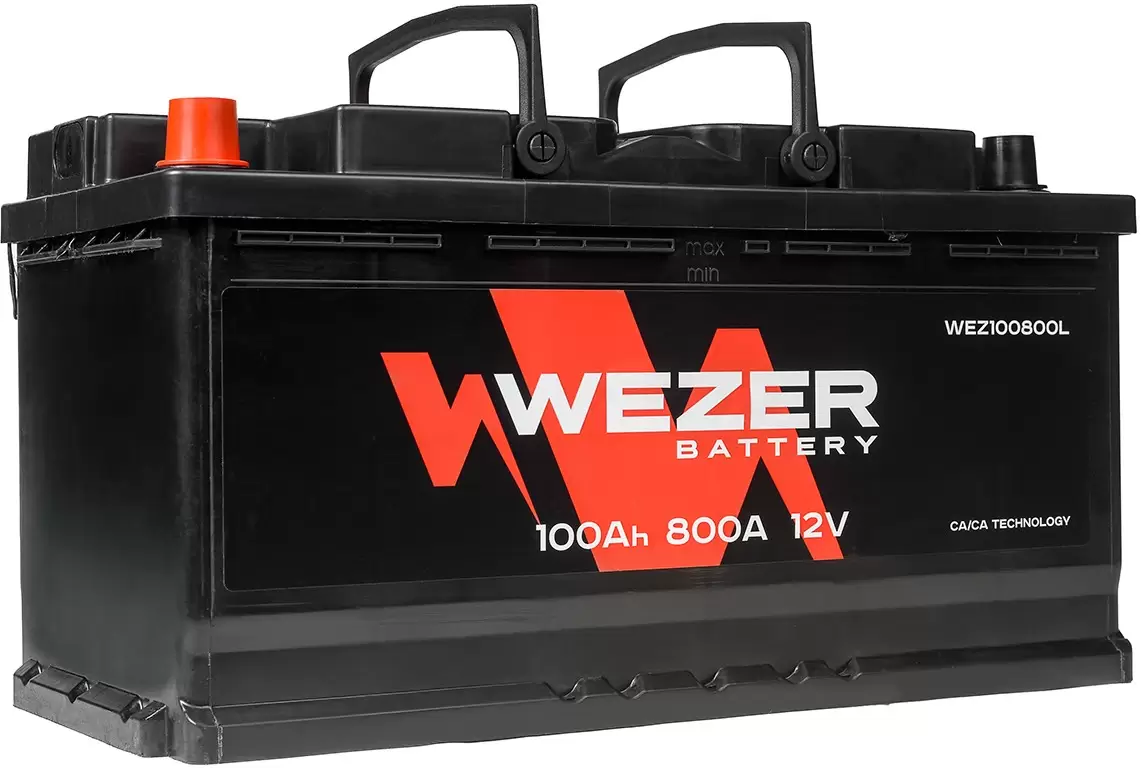 Аккумулятор автомобильный WEZER 100 Ah 800 A ПП (353x175x190) L5