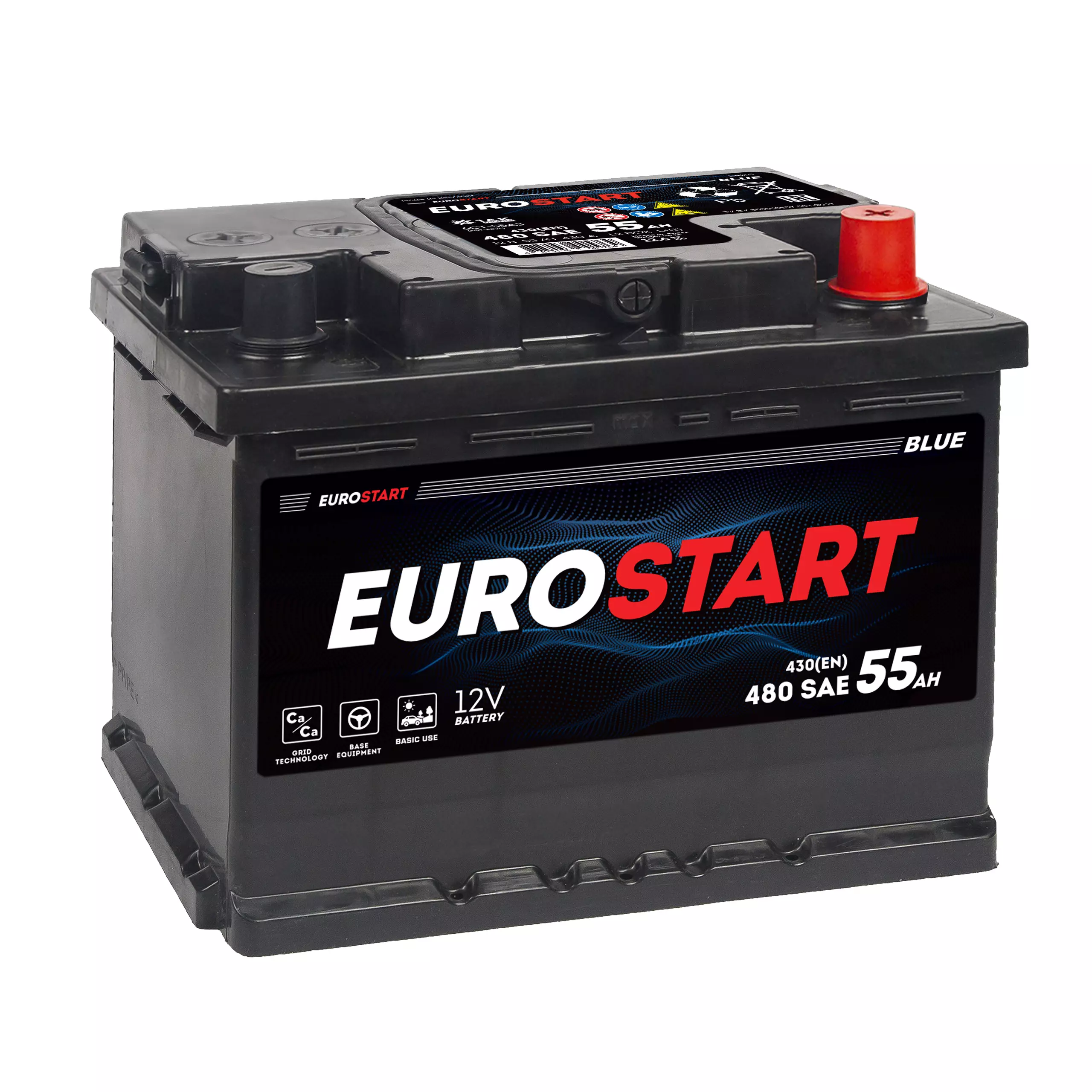Аккумулятор автомобильный Eurostart Blue  EB550 55Ah 430A ОП