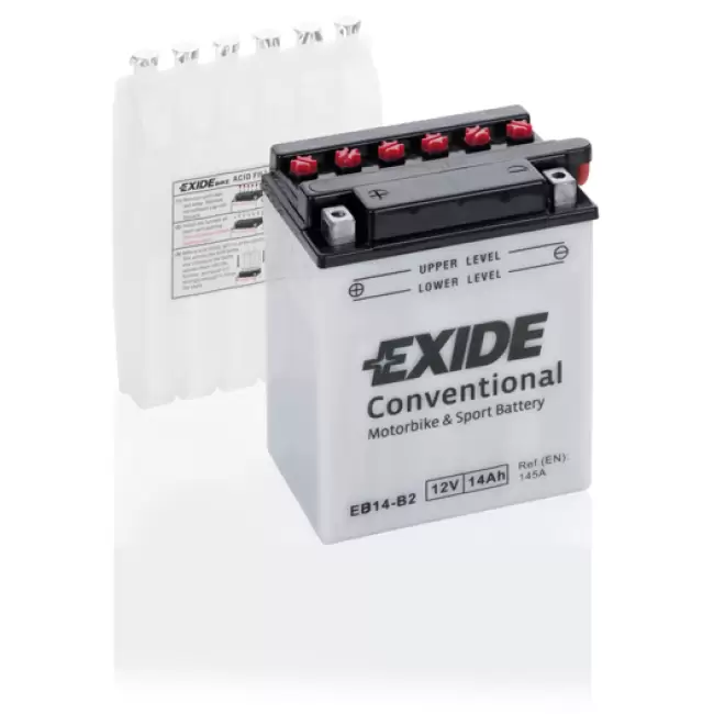Аккумулятор мото EXIDE Conventional EB14-B2 14 Ah 145 A (134x89x166)