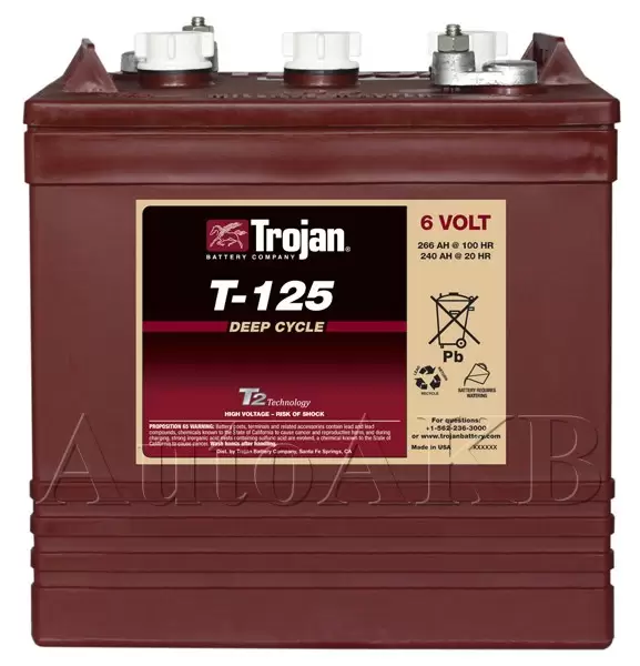 Аккумулятор тяговый Trojan T125 6V (с жидким электролитом)