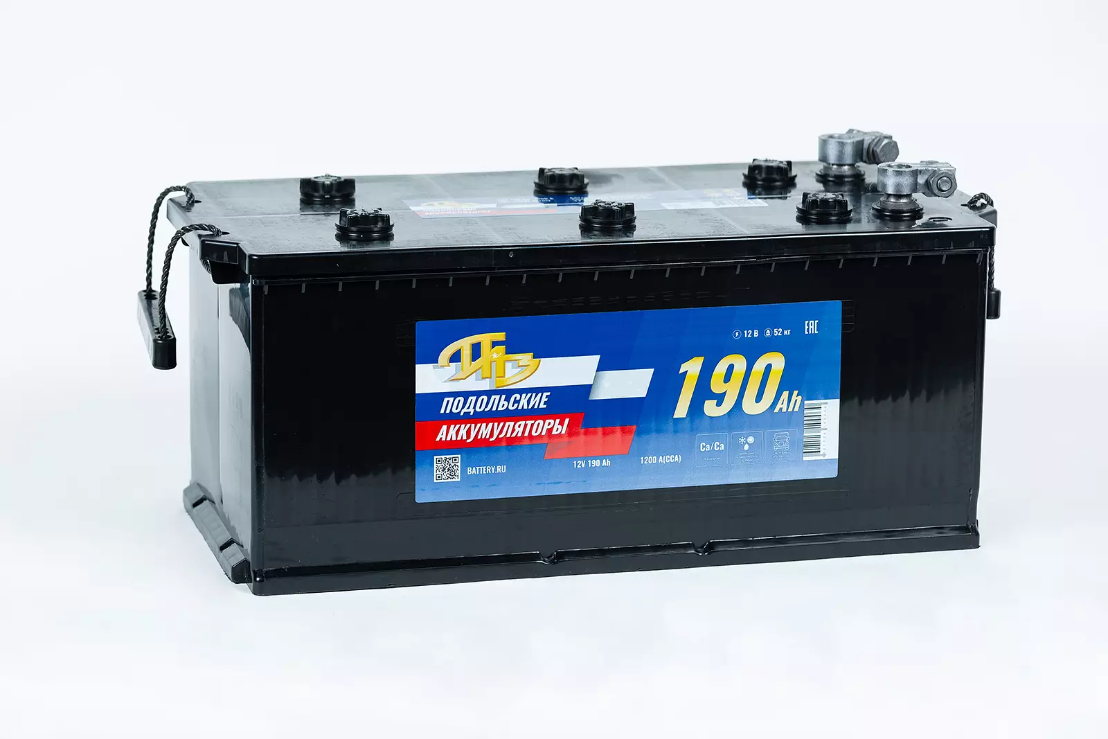 Аккумулятор грузовой ПАЗ 190 А.Ч 1150А ПП (525х240х245) D5