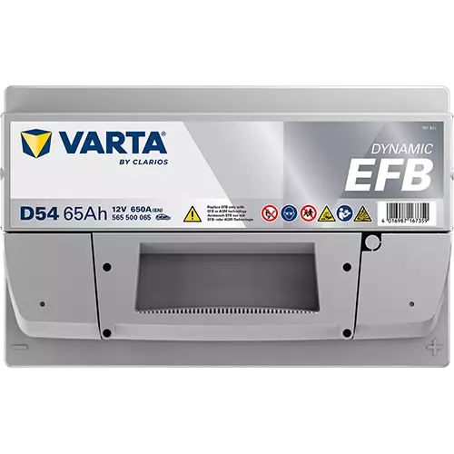 Аккумулятор автомобильный VARTA Dynamic EFB D54 65А/ч 650А ОП 565 500 065 (278х175х175) LB3