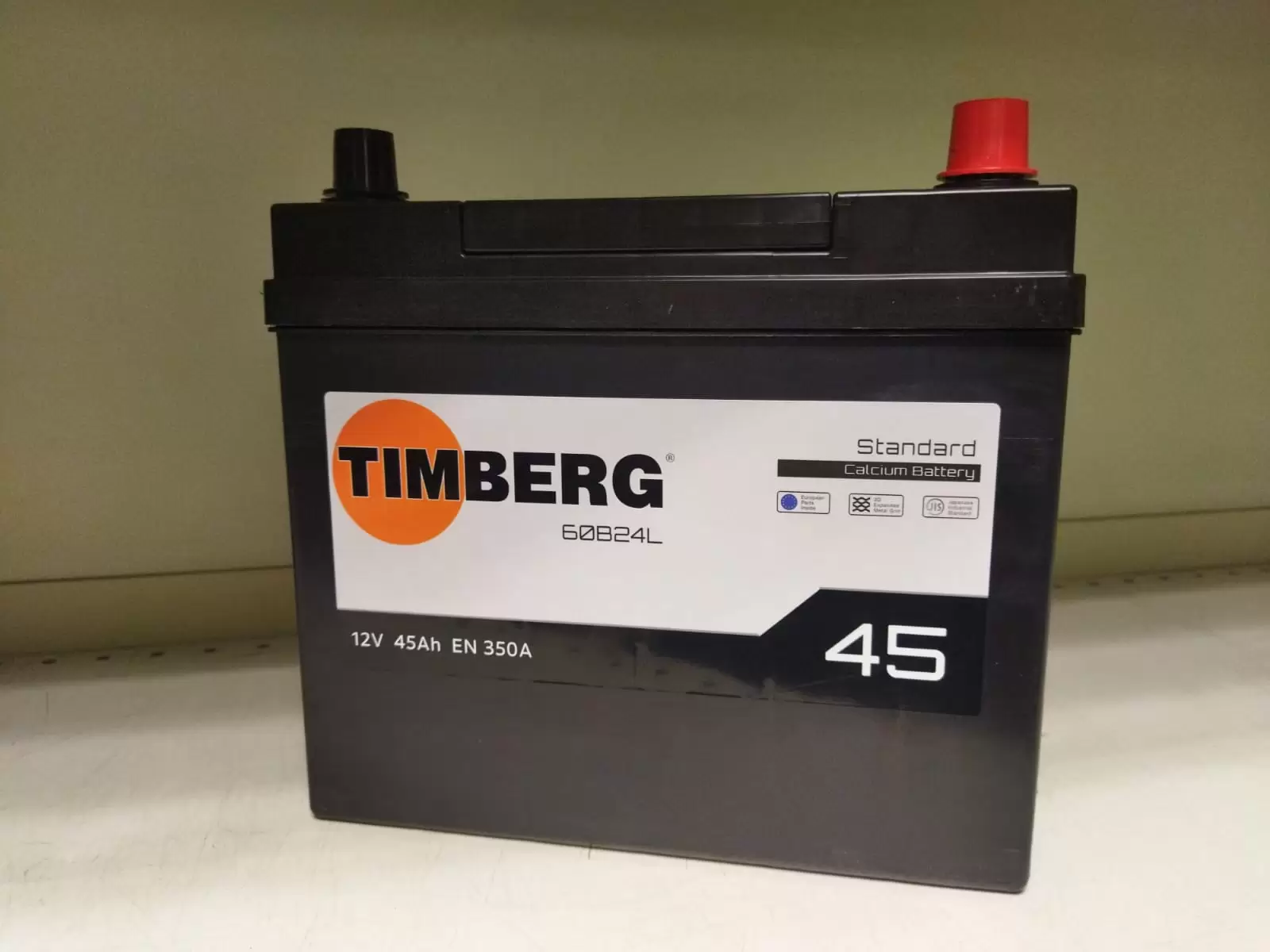 Аккумулятор автомобильный Timberg STANDARD TS450J 6СТ-45VL 45 Ач обр.