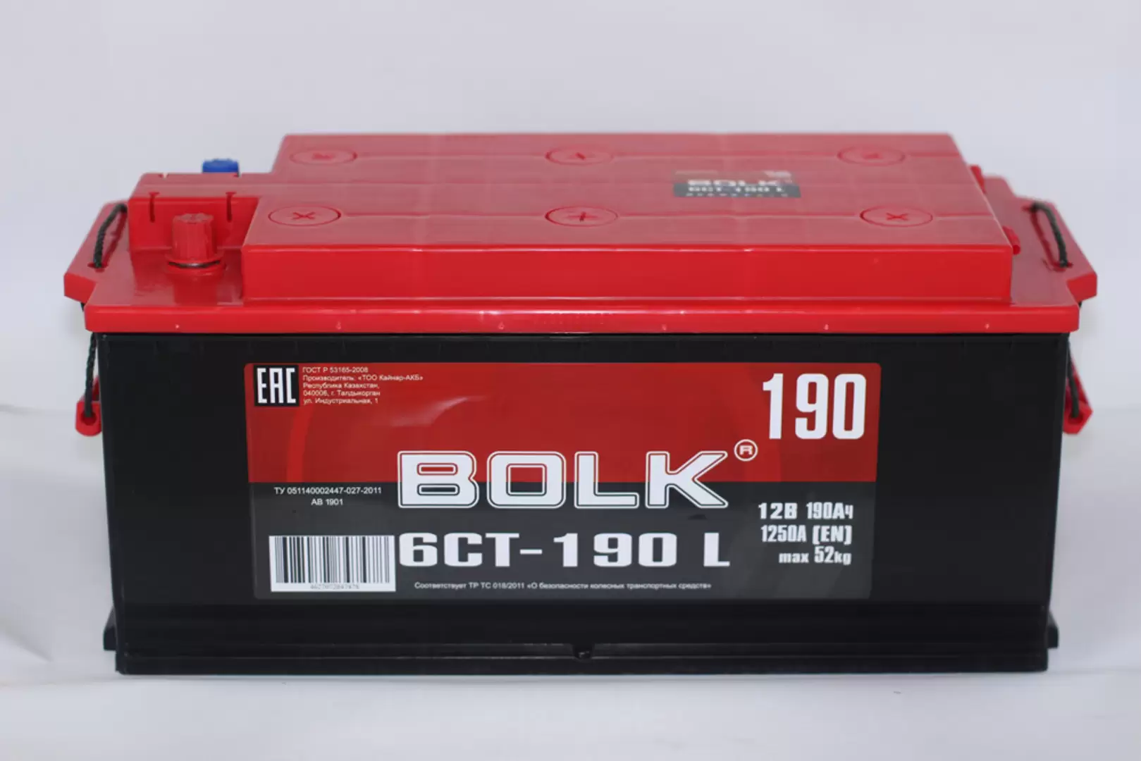 Аккумулятор грузовой BOLK Россия 190а.ч  ПП