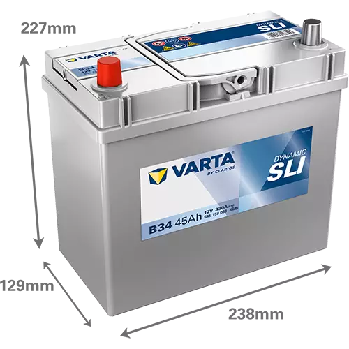Аккумулятор автомобильный Varta Dynamic SLI B34 6СТ-45 Ач прям. (55B24RS)
