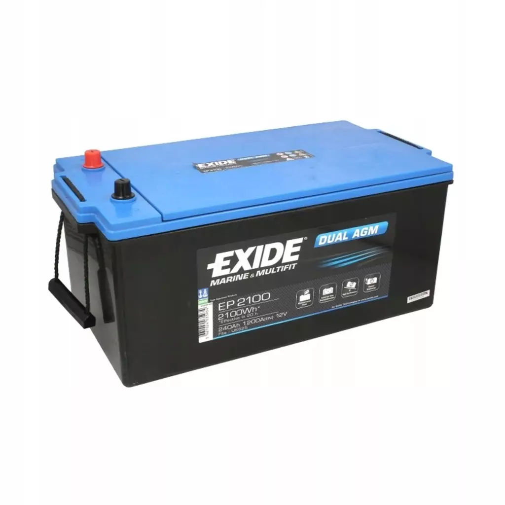 Аккумулятор лодочный EXIDE DUAL AGM EP2100 240 Ач