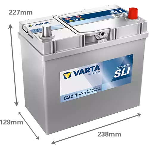 Аккумулятор автомобильный Varta Dynamic SLI B32 6СТ-45 Ач обр. (55B24LS)