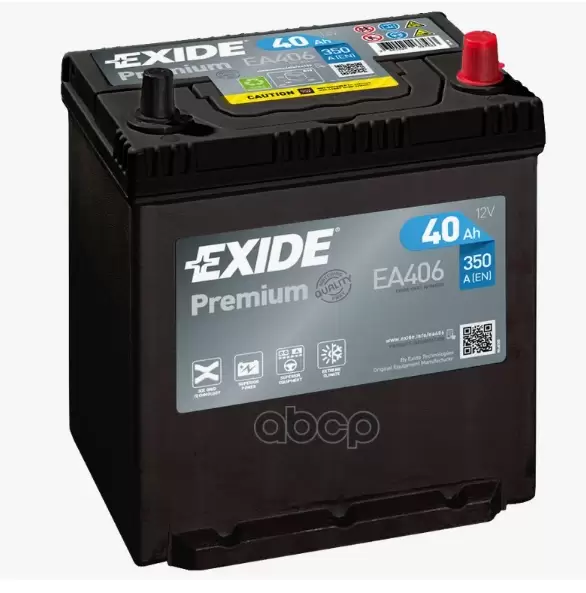 Автомобильный аккумулятор EXIDE PREMIUM EA406 40 Ач