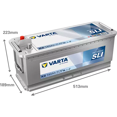 Аккумулятор грузовой Varta PROmotive K8 6СТ-140 Ач прям.