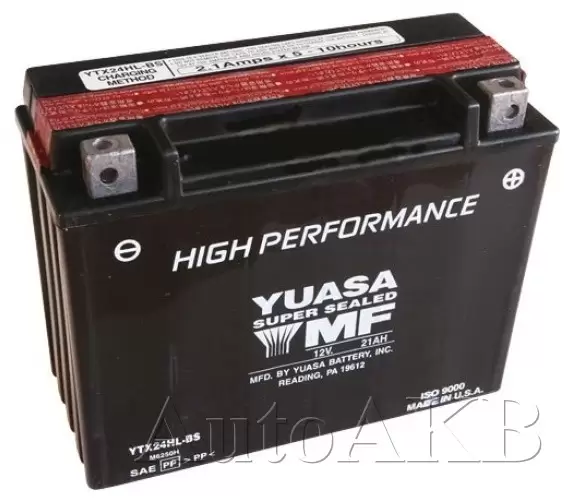 Аккумулятор мото YUASA YTX24HL-BS 21 Ач