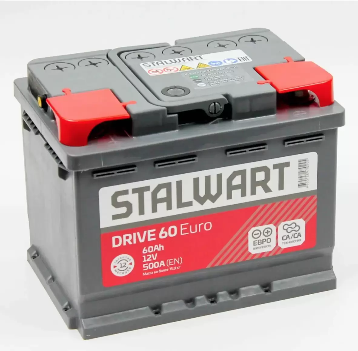 Аккумулятор автомобильный STALWART Drive 60 Ah 500 A ОП (242x175x190) L2