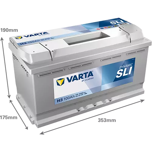 Аккумулятор автомобильный Varta Dynamic SLI H3 6СТ-100 Ач обр.