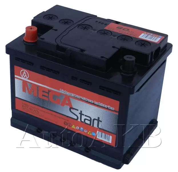 Аккумулятор автомобильный Megastart 6СТ-60 Ач прям.