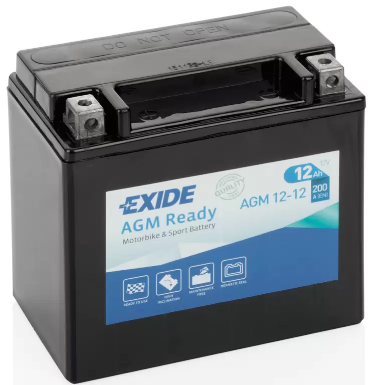 Аккумулятор мотоциклетный EXIDE AGM READY AGM12-12 Ач