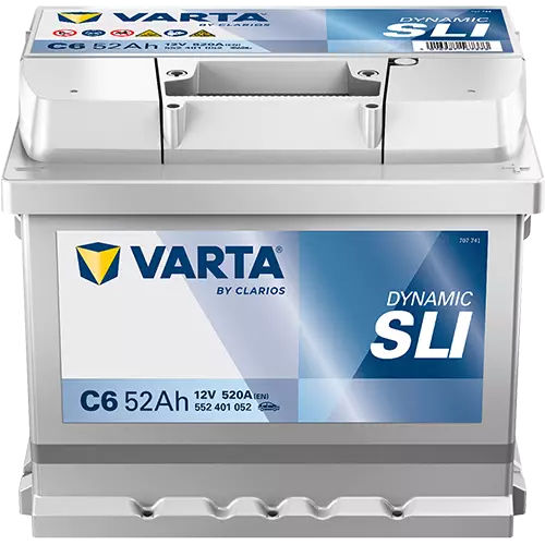 Аккумулятор автомобильный Varta Dynamic SLI C6 6СТ-52 Ач обр.LB1