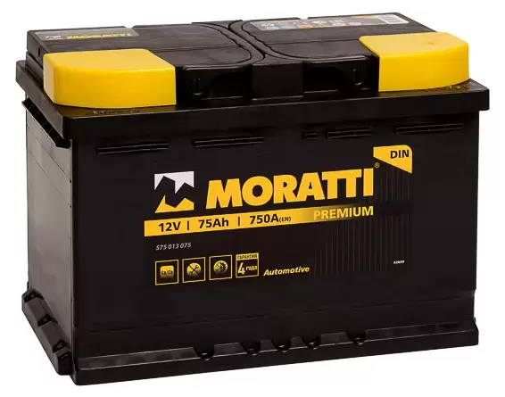 Аккумулятор автомобильный Moratti 6СТ-75 Ач обр.