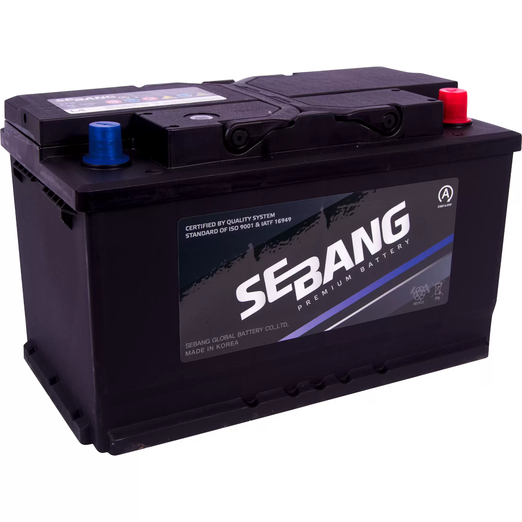 Аккумулятор автомобильный SEBANG AGM L4 80 А/ч ОБР